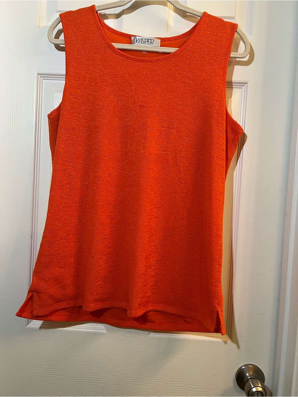 🦋 Kasper Sleeveless Crewneck Tank - Orange size large